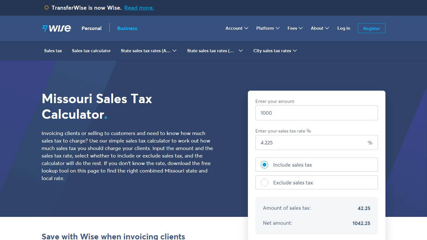 Missouri Sales Tax | Calculator and Local Rates | 2021 - Wise